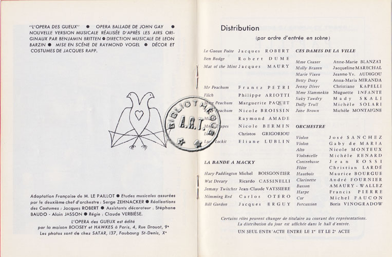 Les programmes de Théatre de l\